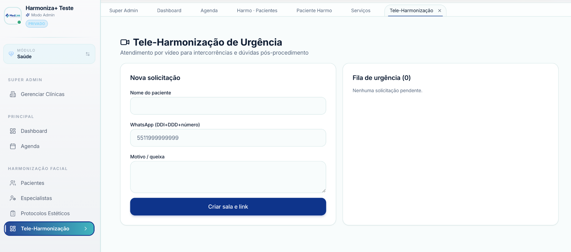 Teleatendimento de urgência em vídeo